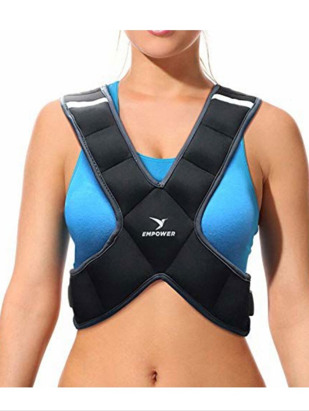 EMPOWER Weighted Vest for Women W/ Reflective Strips 8lbs BNIB Black